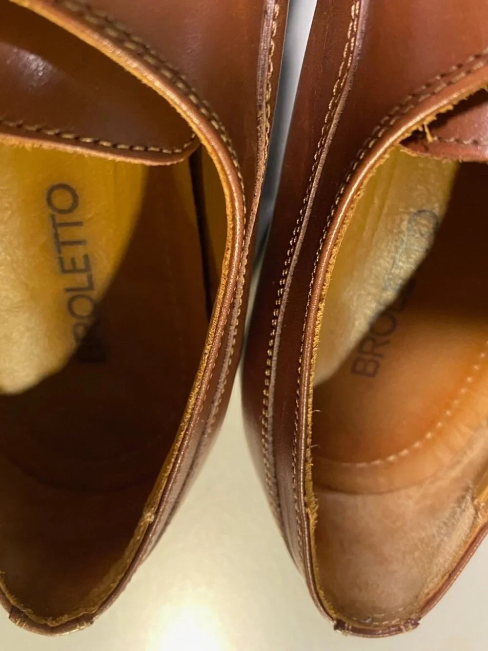 Broletto - Sz 11M - Men's Brown Leather Single Monk Strap Dress Shoes - Italy